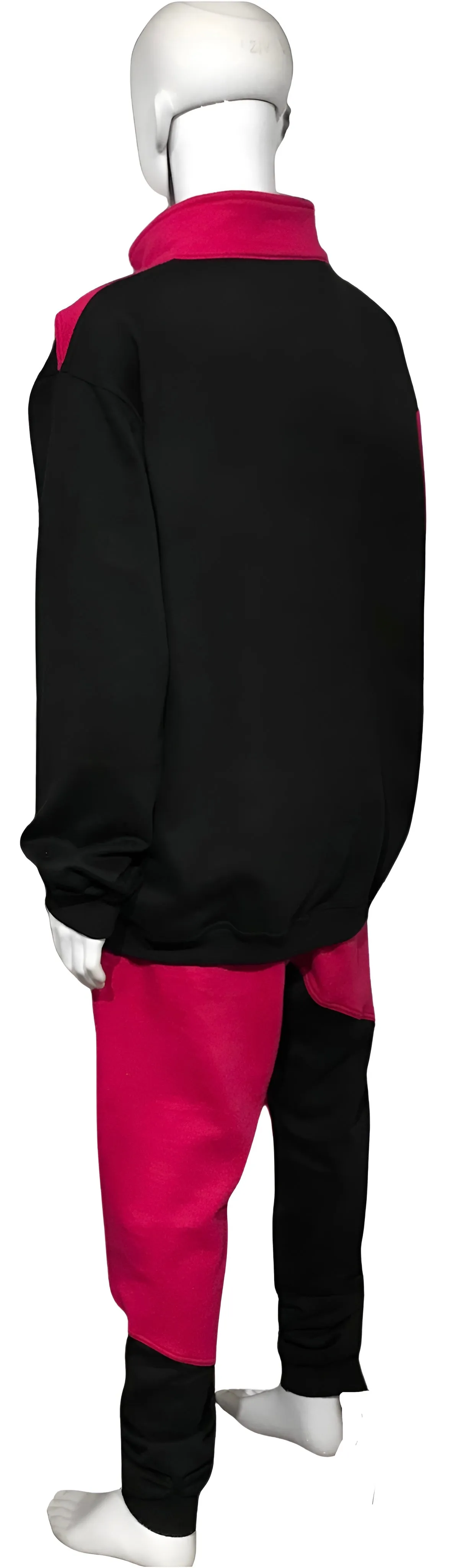 ^23^ (BLACK-HOT PINK) JOGGER TARCKSUITS (CUT & SEW) (UNISEX)
