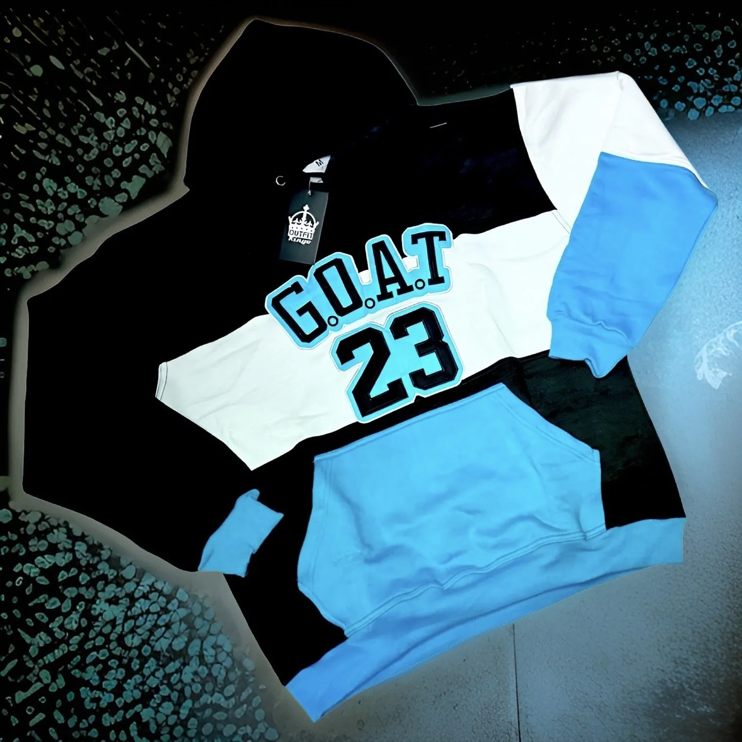 *23 GOAT* (BLACK-TURQUOISE) HOODED SWEATSUITS