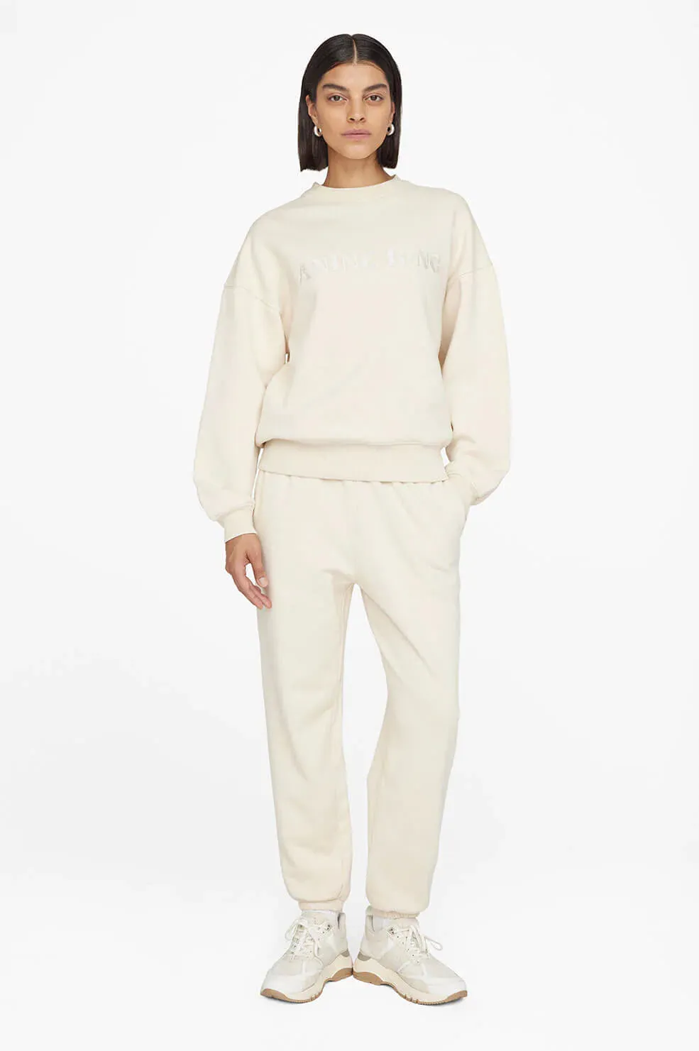Anine Bing - Evan Sweatshirt in Cream