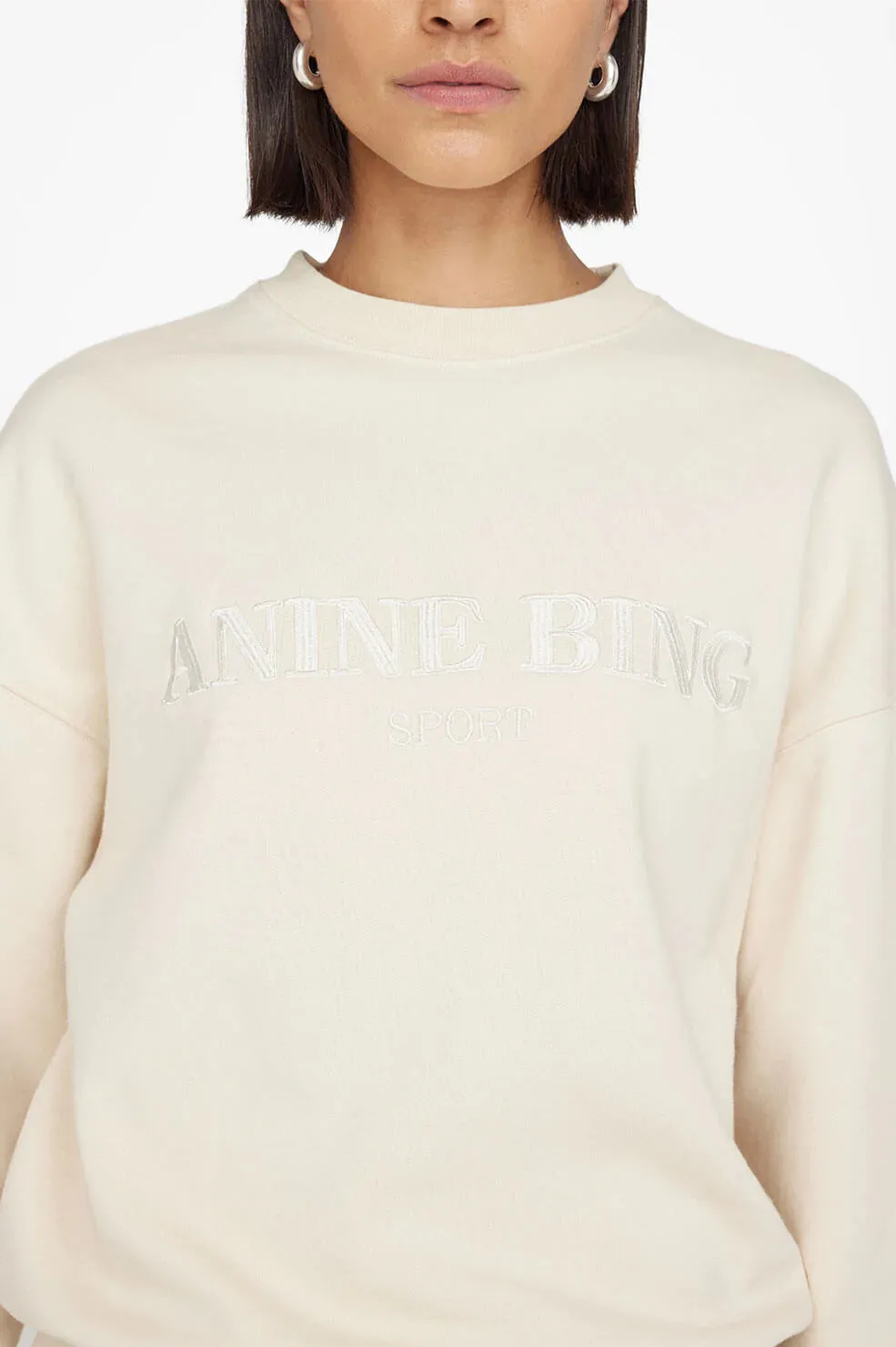 Anine Bing - Evan Sweatshirt in Cream
