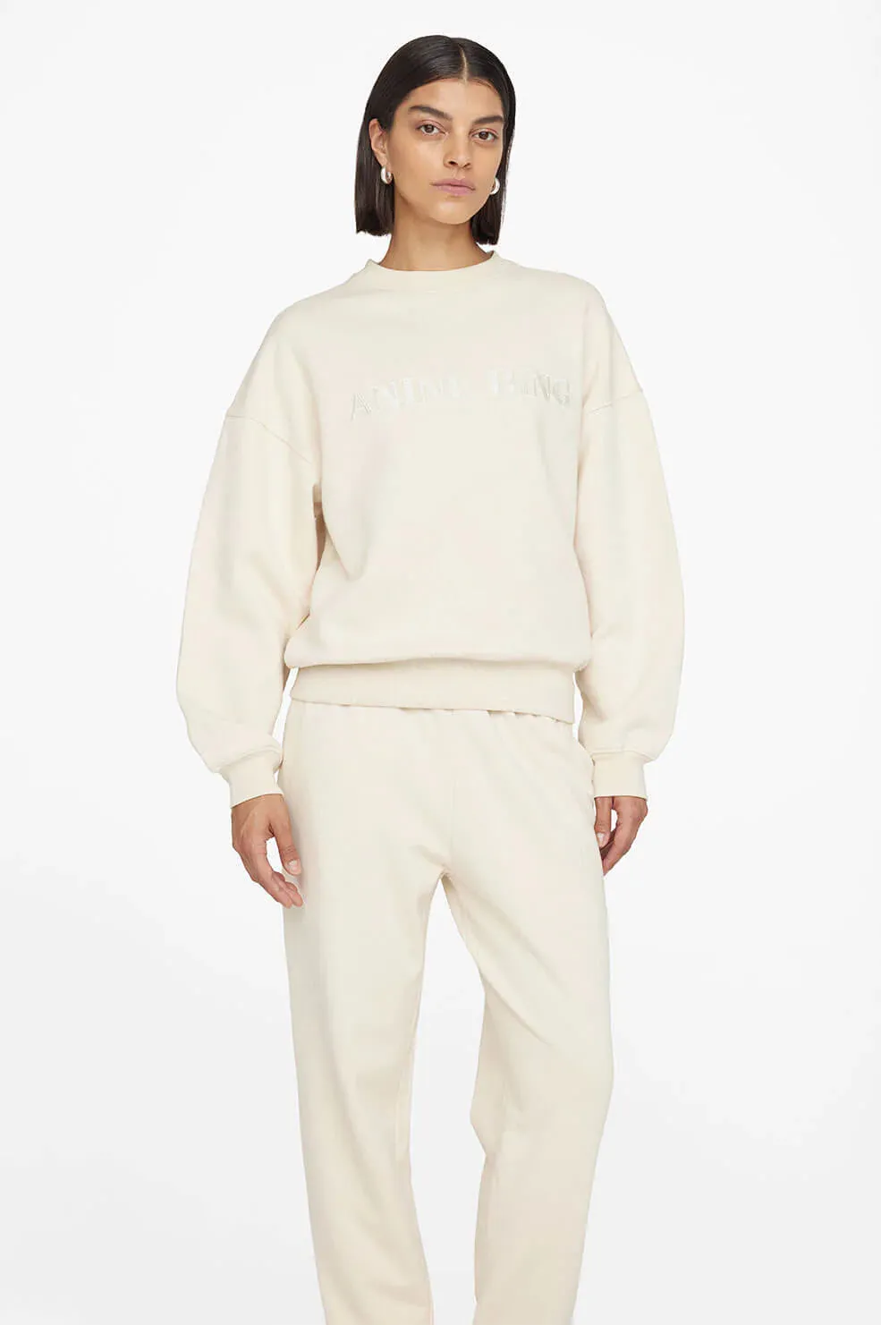 Anine Bing - Evan Sweatshirt in Cream