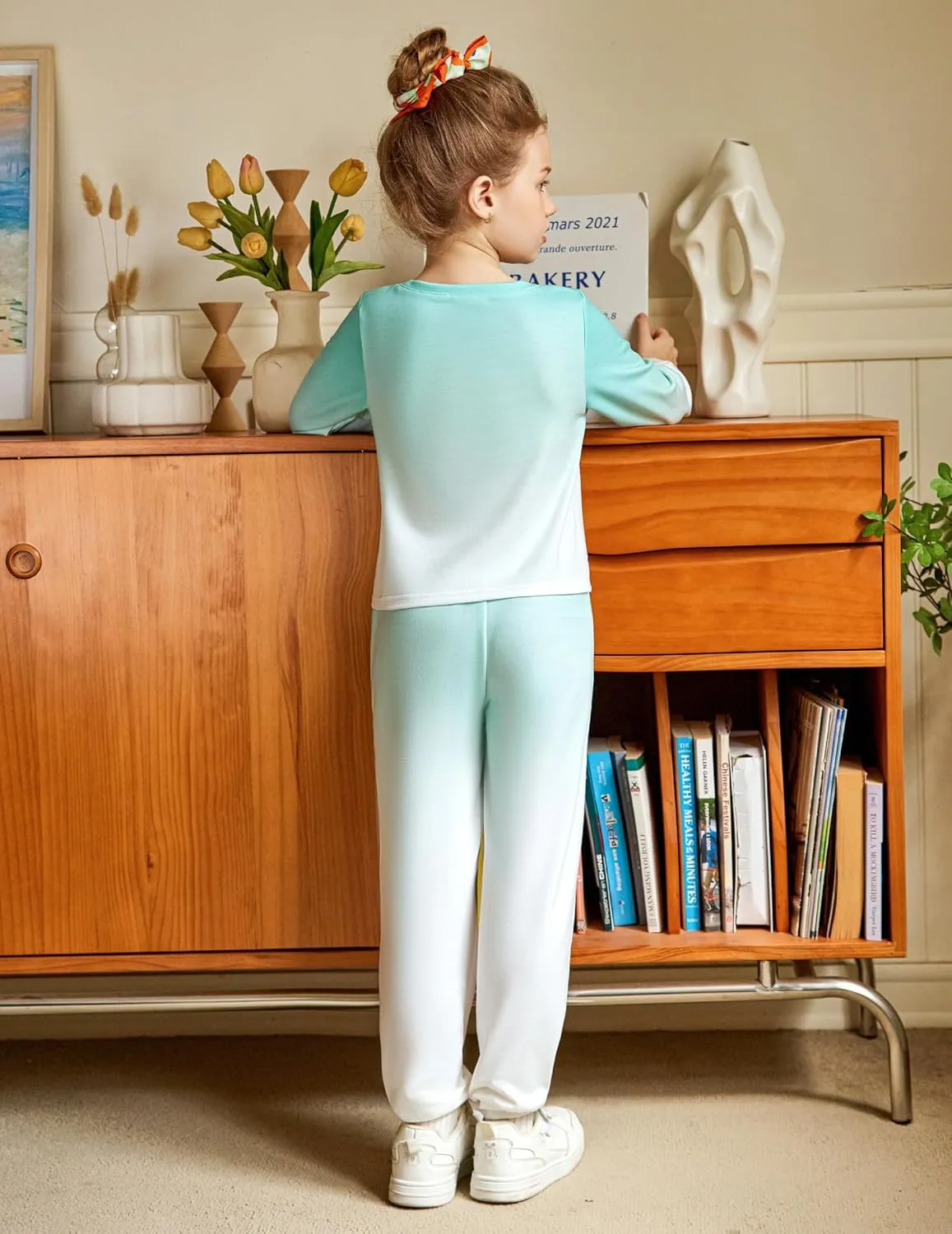 Arshiner Girls 2 Piece Outfits Fashion Twist Front Tracksuit Jogger set