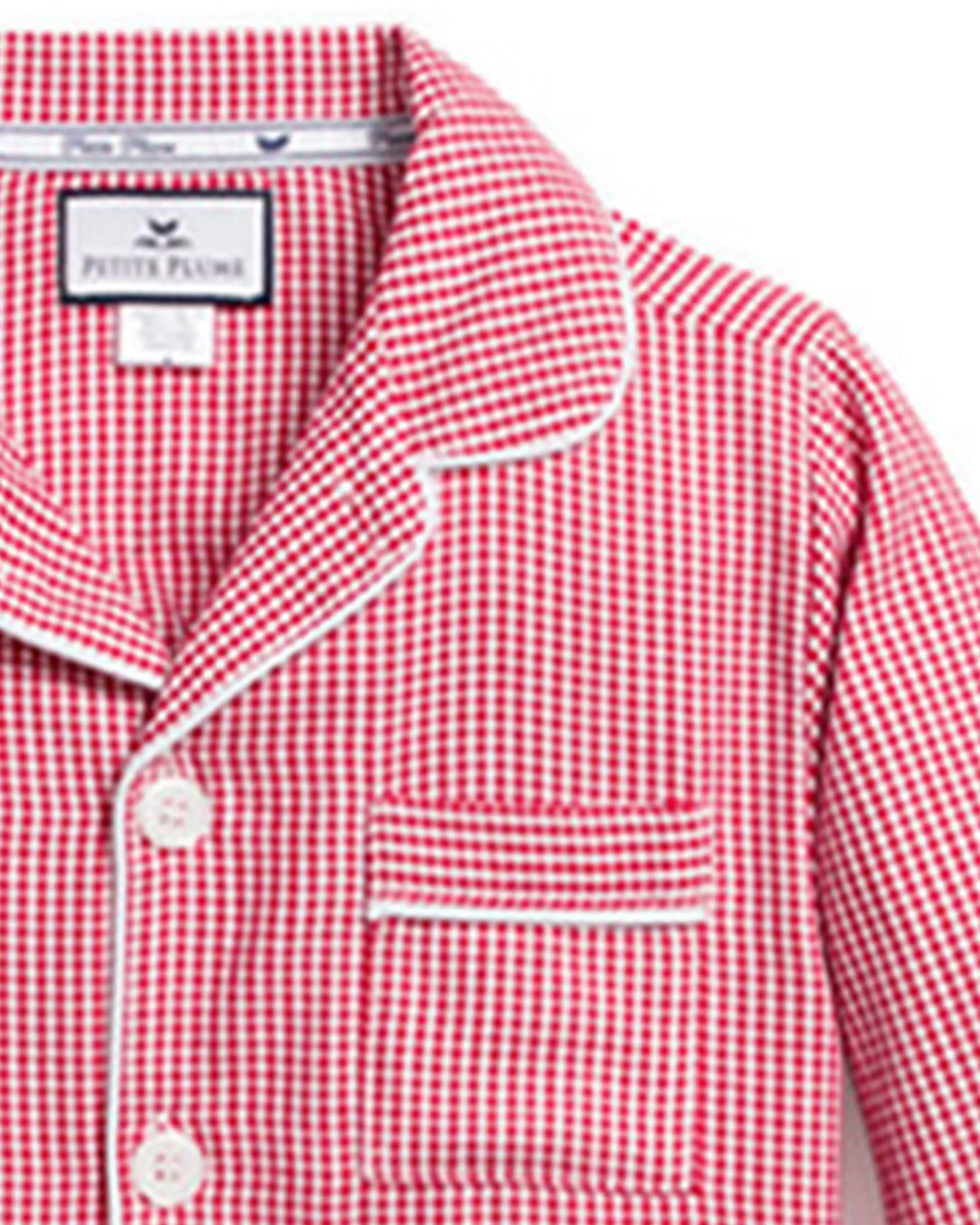 Children's Red Mini Gingham Pajama Set