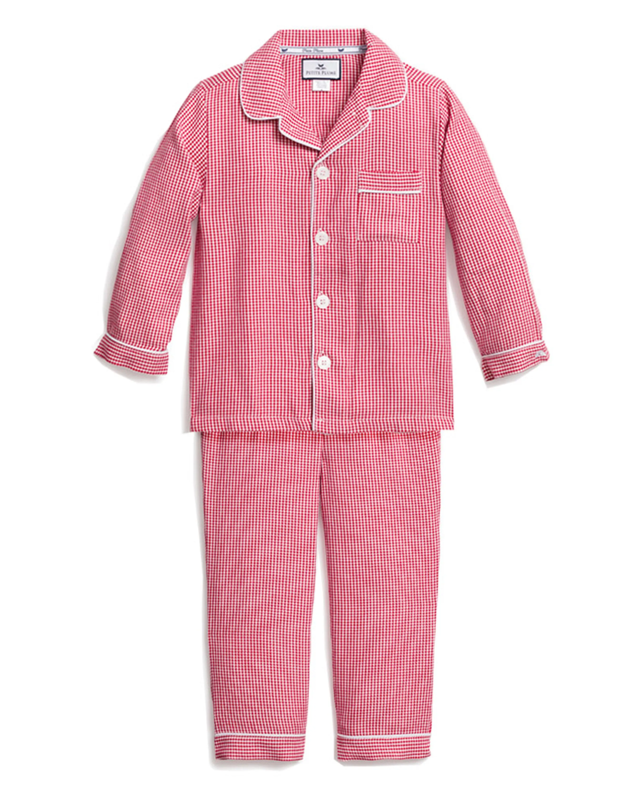 Children's Red Mini Gingham Pajama Set