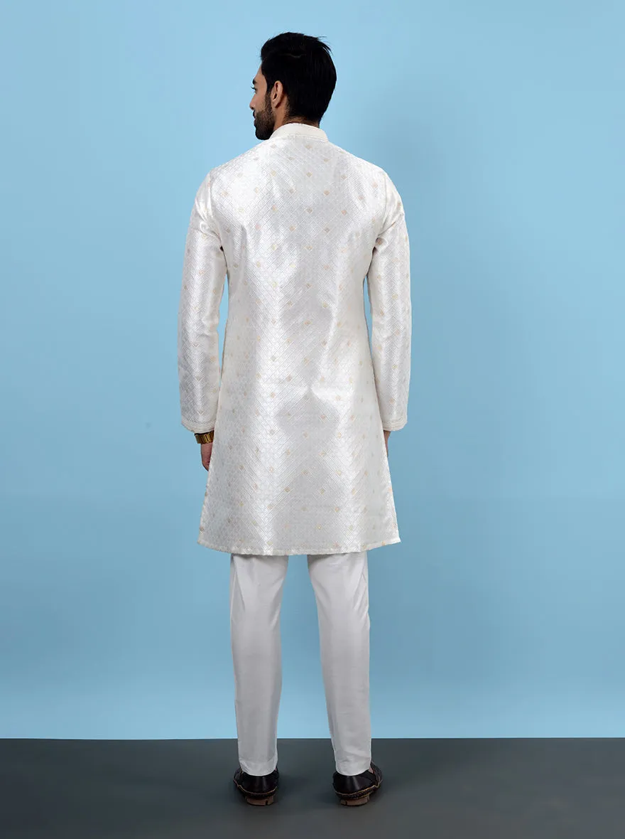 Cream & Gold Kurta Pajama | Azania