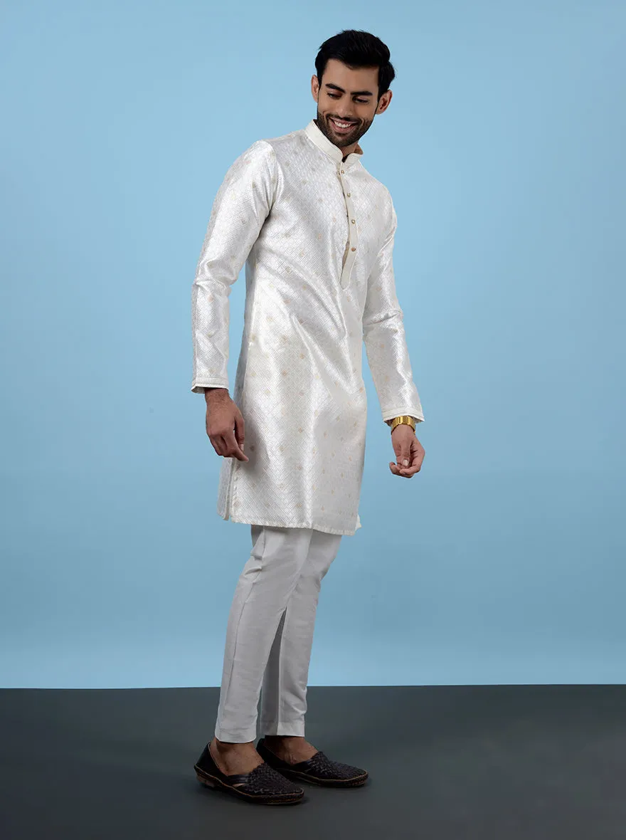 Cream & Gold Kurta Pajama | Azania