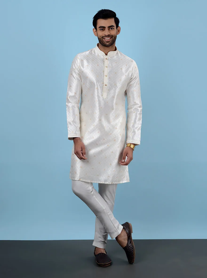 Cream & Gold Kurta Pajama | Azania