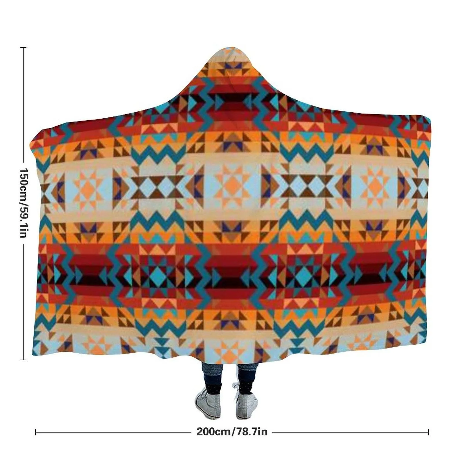 Dark Sandway Hooded Blanket