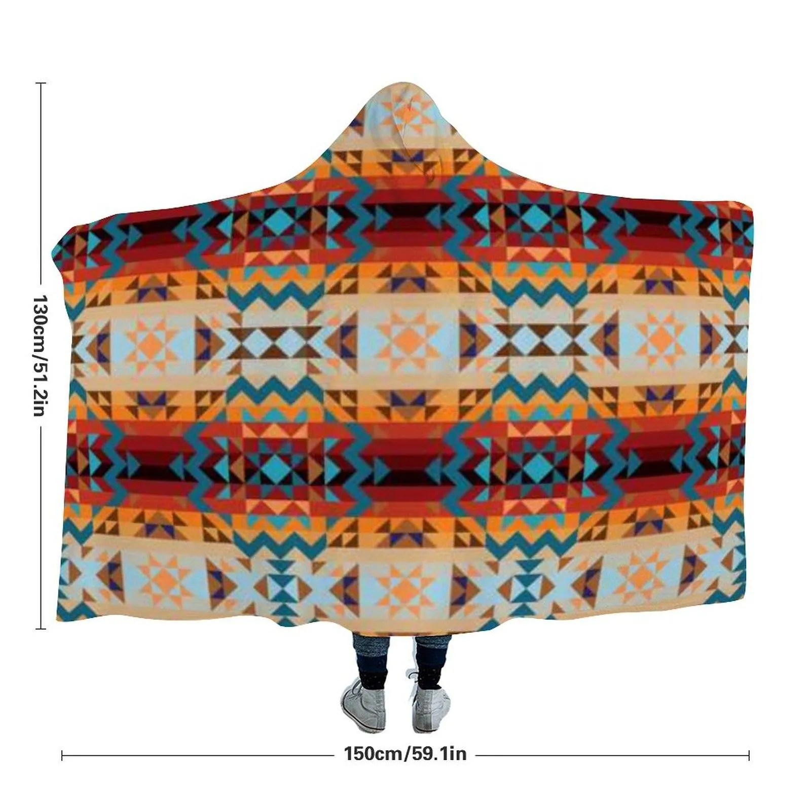 Dark Sandway Hooded Blanket
