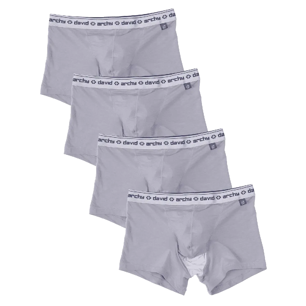 David Archy Men's 4 Pack Micro Modal Separate Pouch Trunks