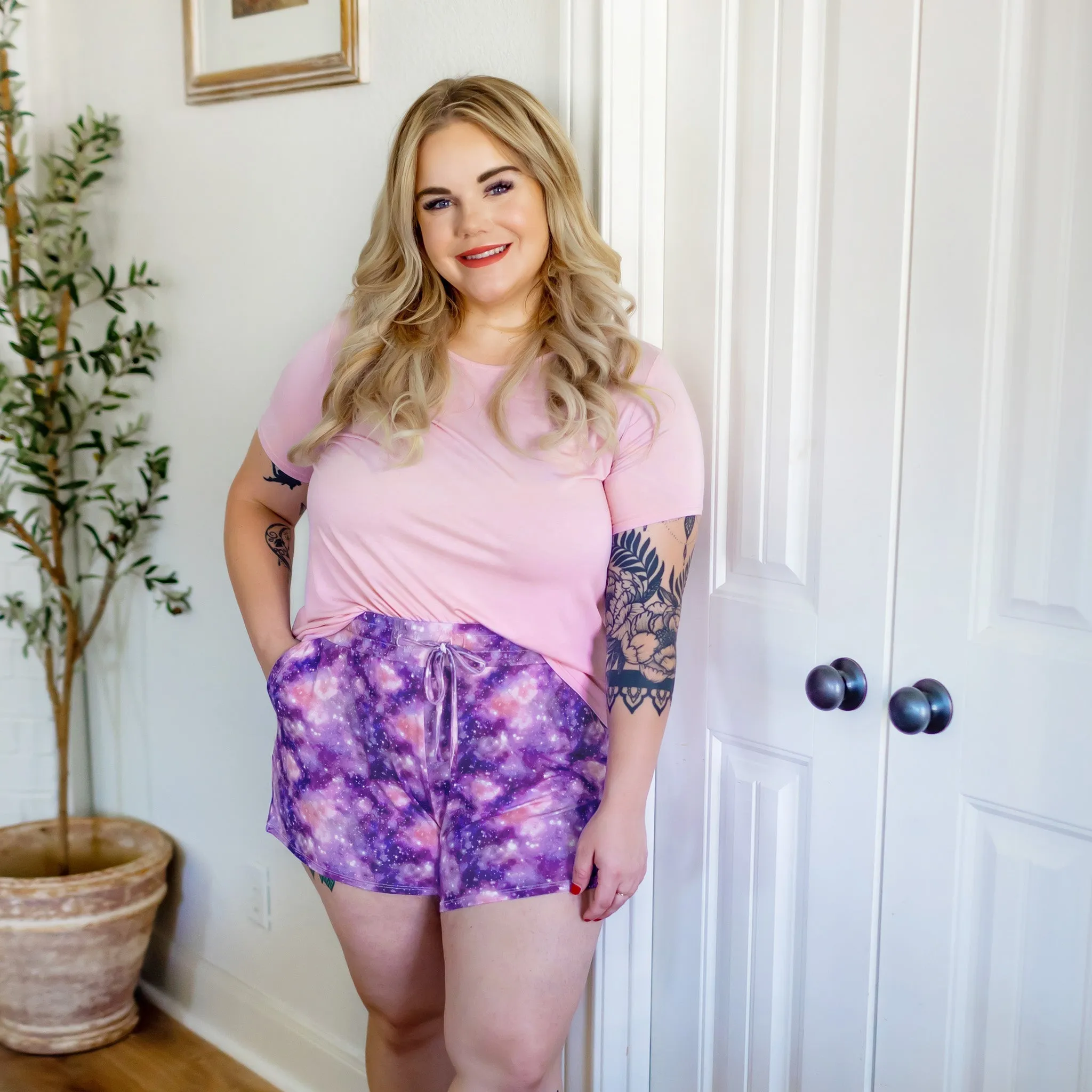 Diamonds In The Sky Women's Short Sleeve & Shorts Pajama Set