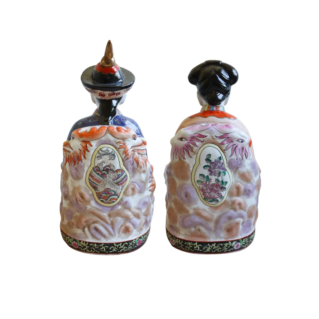 Emperor & Empress Export Porcelain Statues