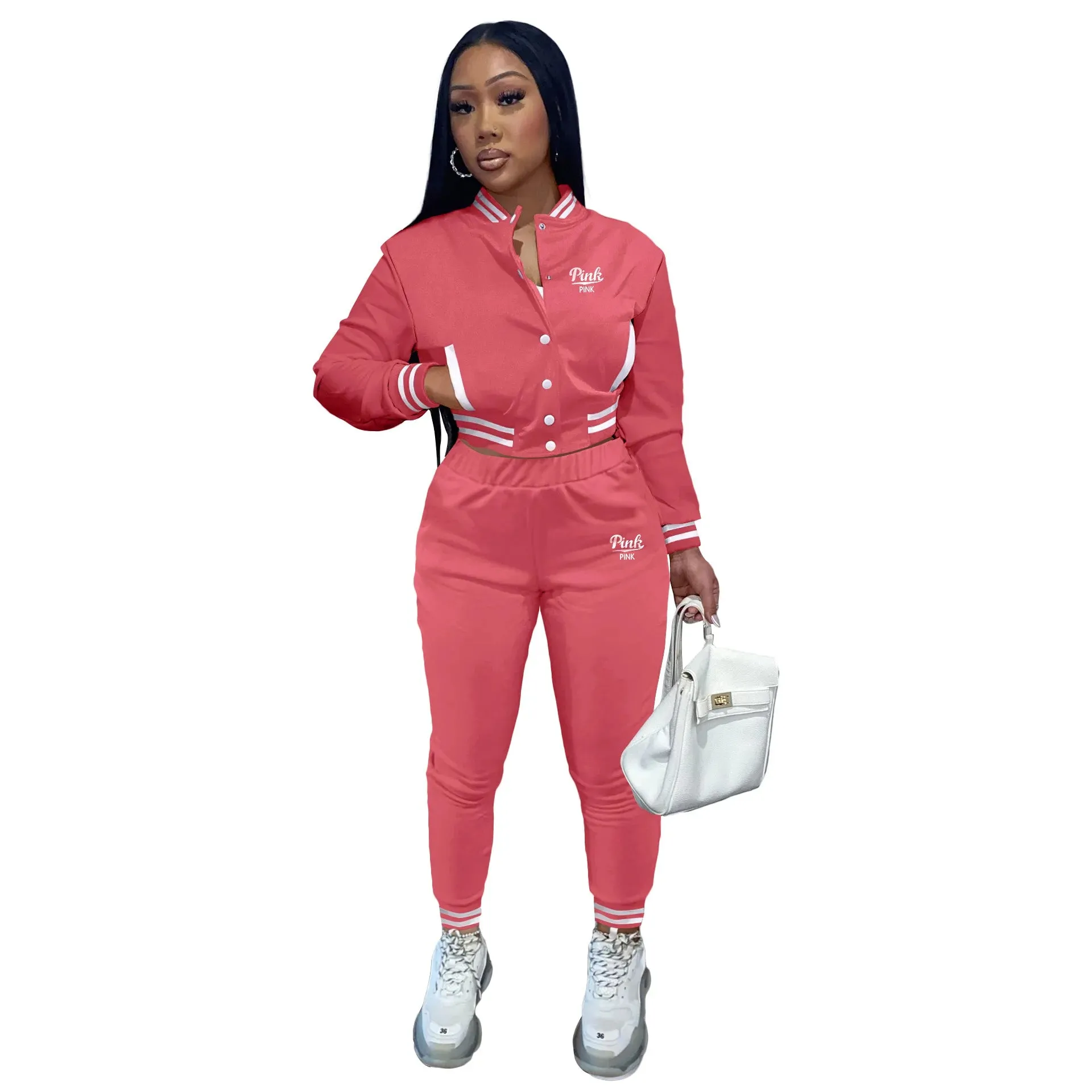Fashion Trend Baseball Jurk Uniform 2 Piece Set Tracksuits Baseball Uniform Sports Suit Sweatsuits Women Set Sportswear Korean