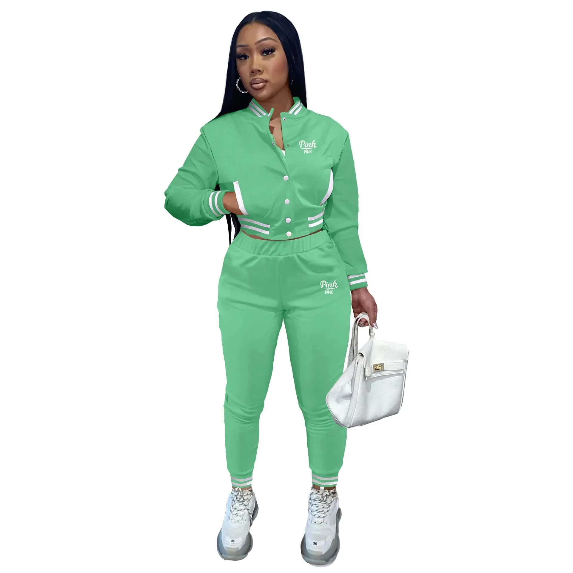 Fashion Trend Baseball Jurk Uniform 2 Piece Set Tracksuits Baseball Uniform Sports Suit Sweatsuits Women Set Sportswear Korean
