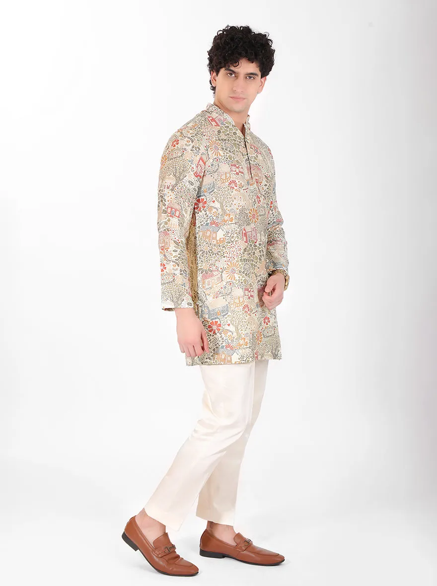 Green Multi Kurta Pajama | TULA