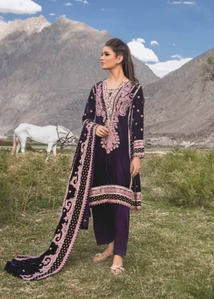 Gul Ahmed Winter Collection 2021 · 3 PC Premium Velvet Suit with Velvet Dupatta – WV-12003