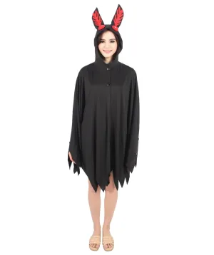 HPO Adult Women's Black Moth Hooded Costume I Suitable for Halloween I Flame-retardant Synthetic Fabric
