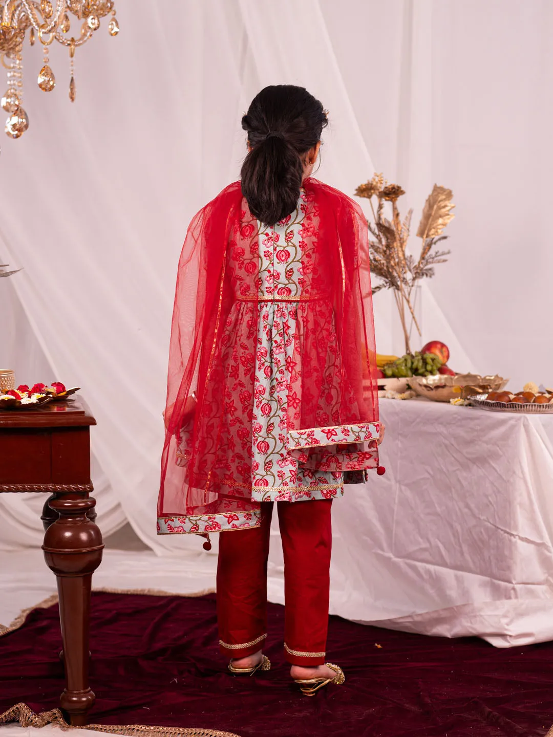 Jashvi Multicolour And White BHAI BEHEN Siblings Matching Set