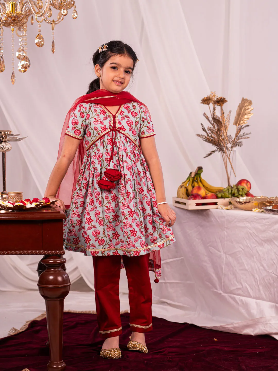 Jashvi Multicolour And White BHAI BEHEN Siblings Matching Set