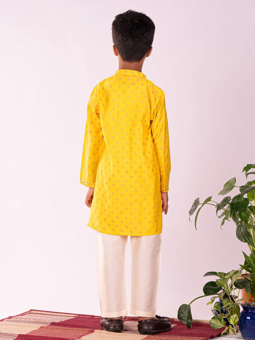 Jashvi Yellow And Cream BHAI BEHEN Siblings Matching Set
