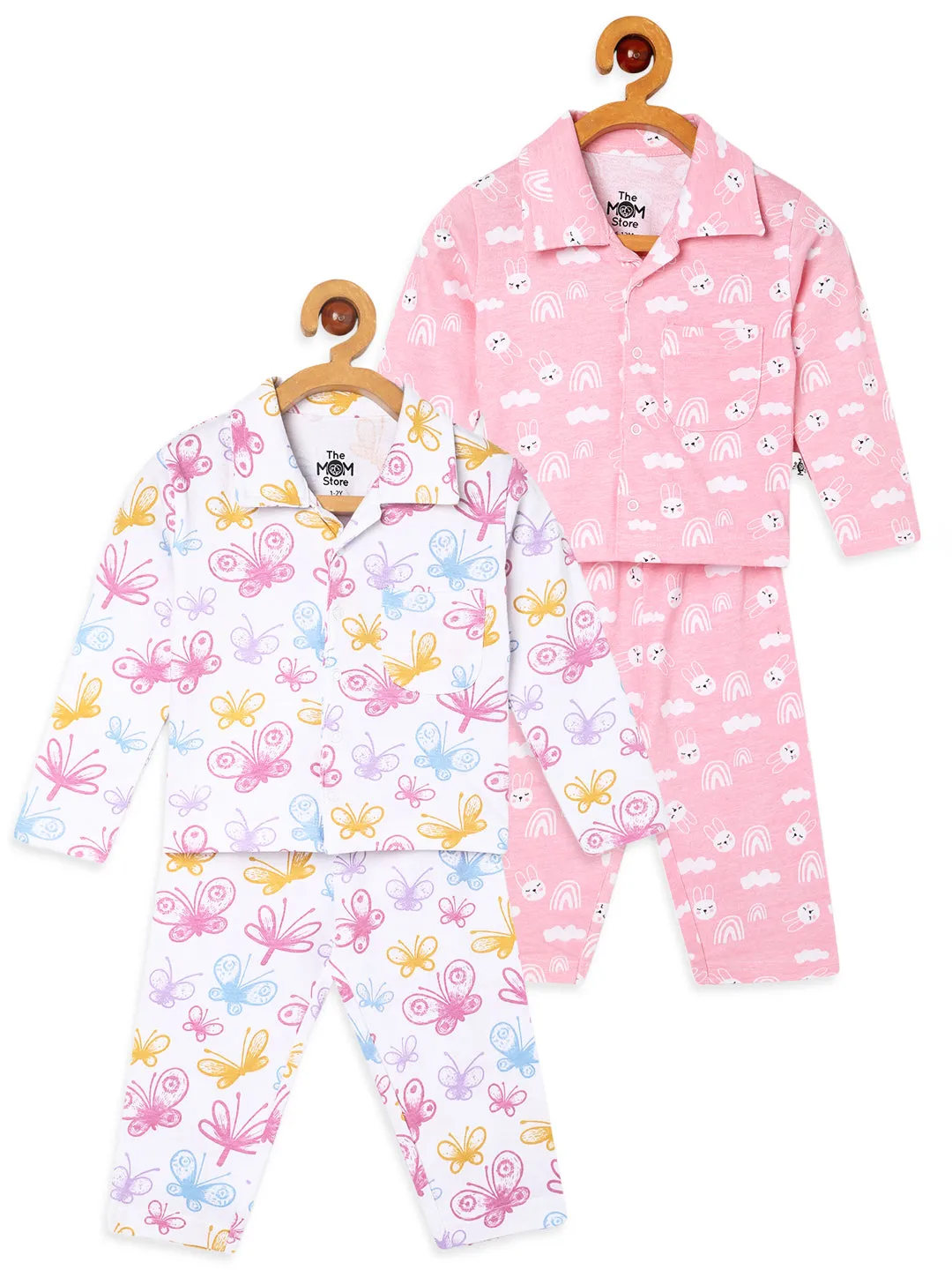 Kids Pajama Set Combo of 2-Cutey Bunny & Spring Wings