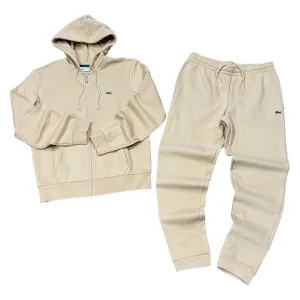 LACOSTE FUll ZIP HOODED CLASSIC SWEATSUIT Men’s -BEIGE-IXQ