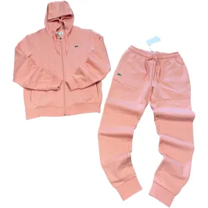 LACOSTE FUll ZIP HOODED CLASSIC SWEATSUIT Men’s - PINK