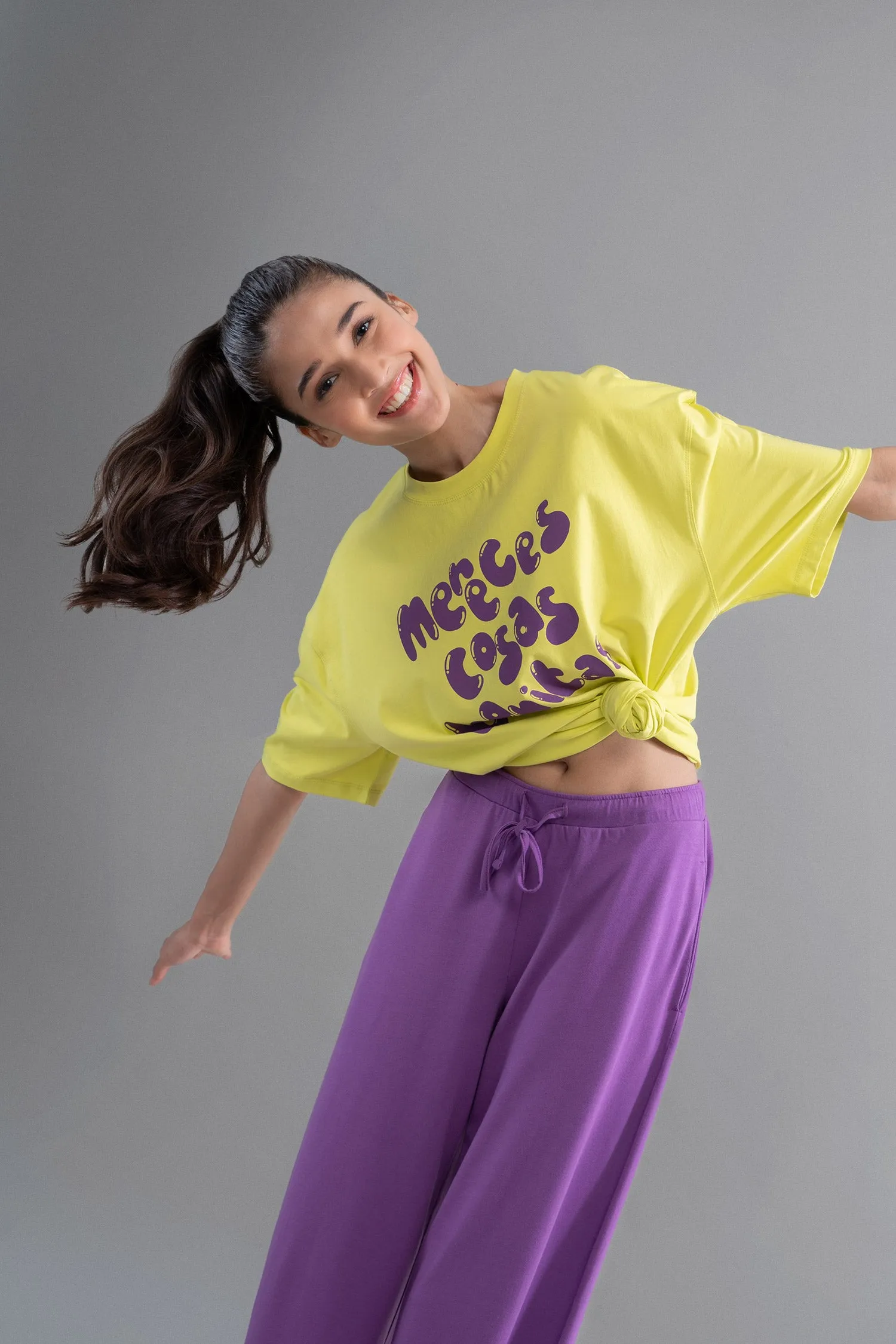 Lime Purple Cotton Lounge Set
