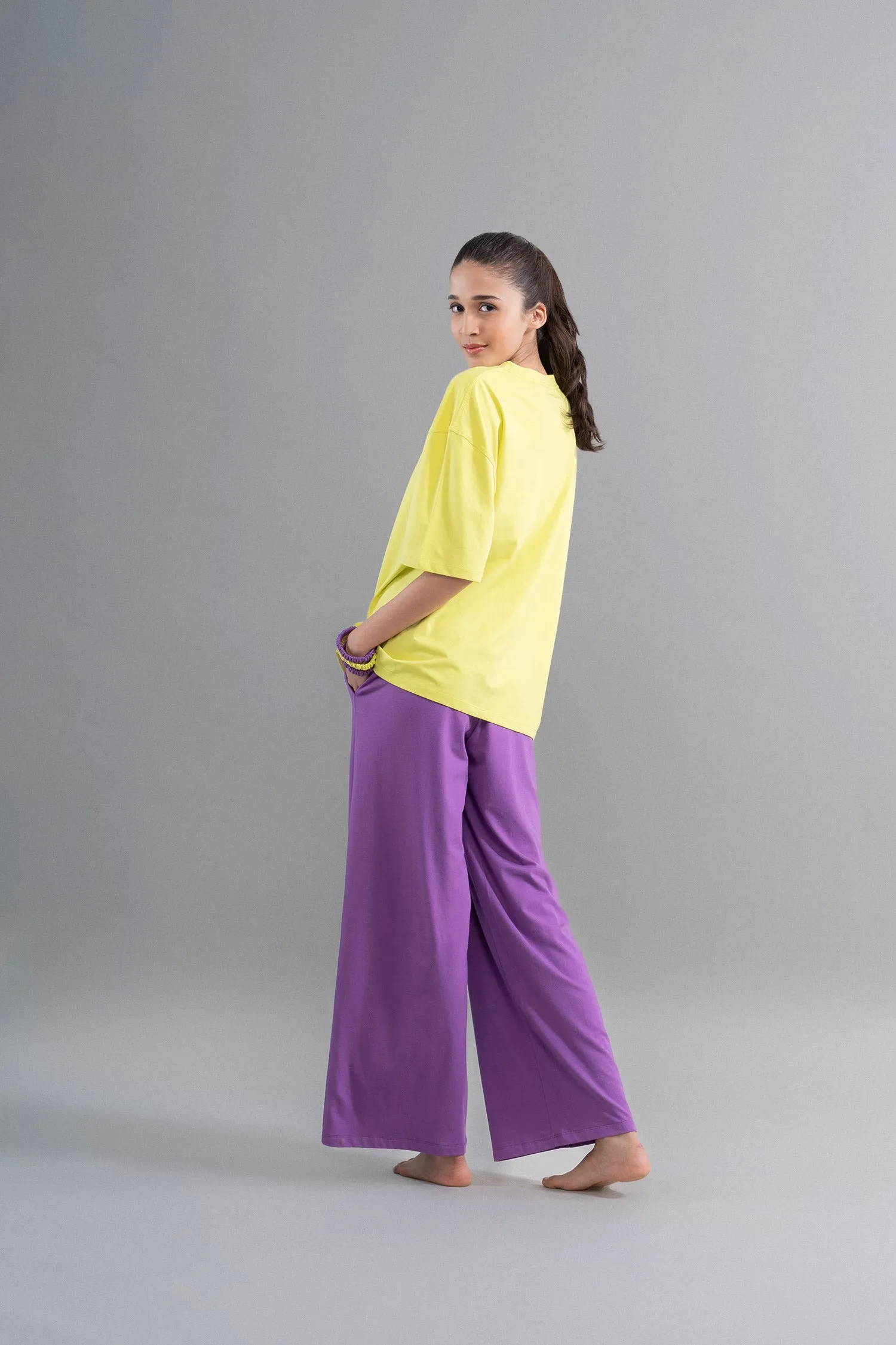 Lime Purple Cotton Lounge Set