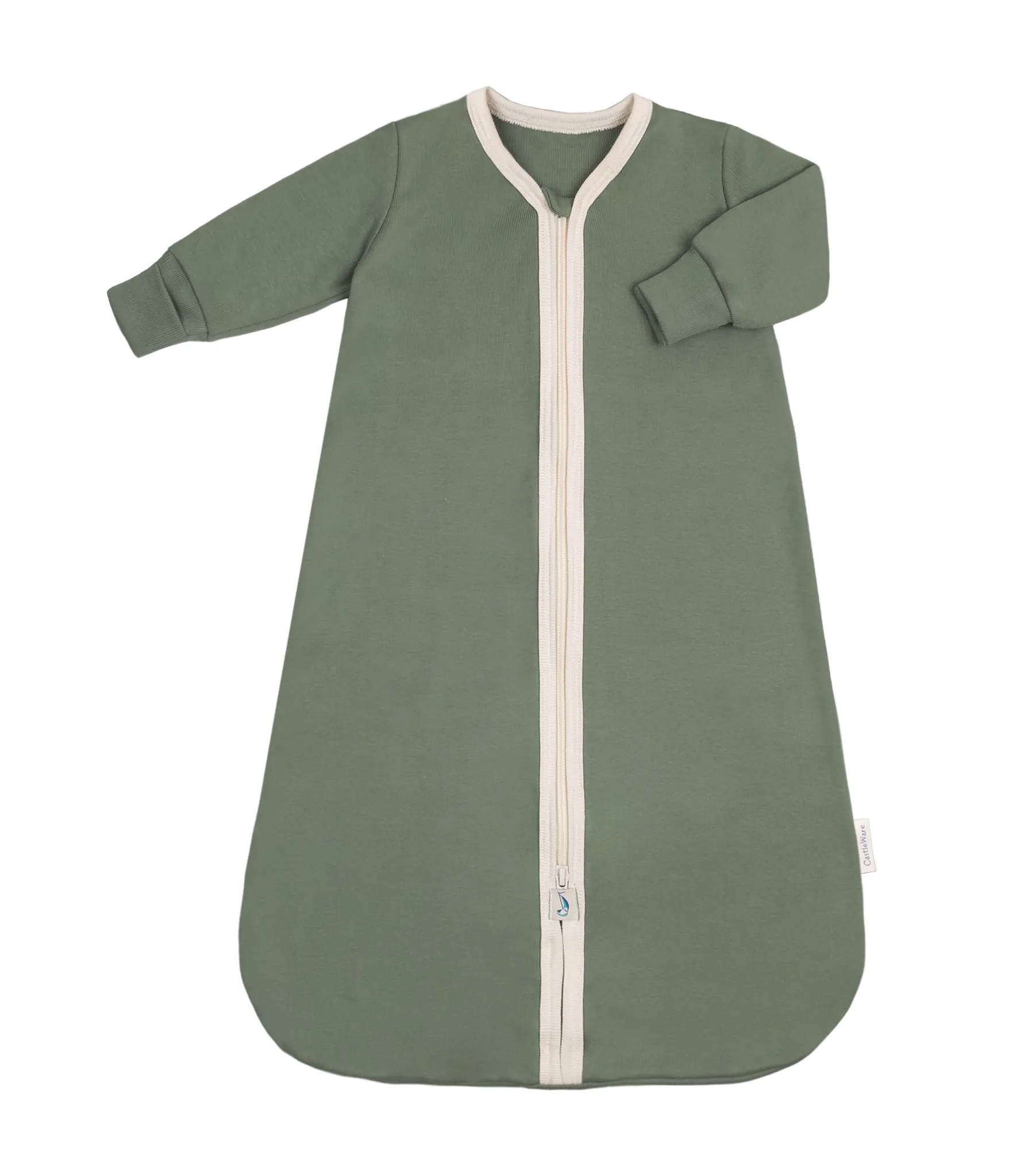Long Sleeve Organic Cotton Rib Knit Sleeper Bag TOG 1.5