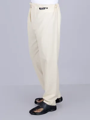 Mens Solid Relaxed Fit Organic Cotton Pajama in Beige – Comfortable and Eco-Friendly Sleepwear