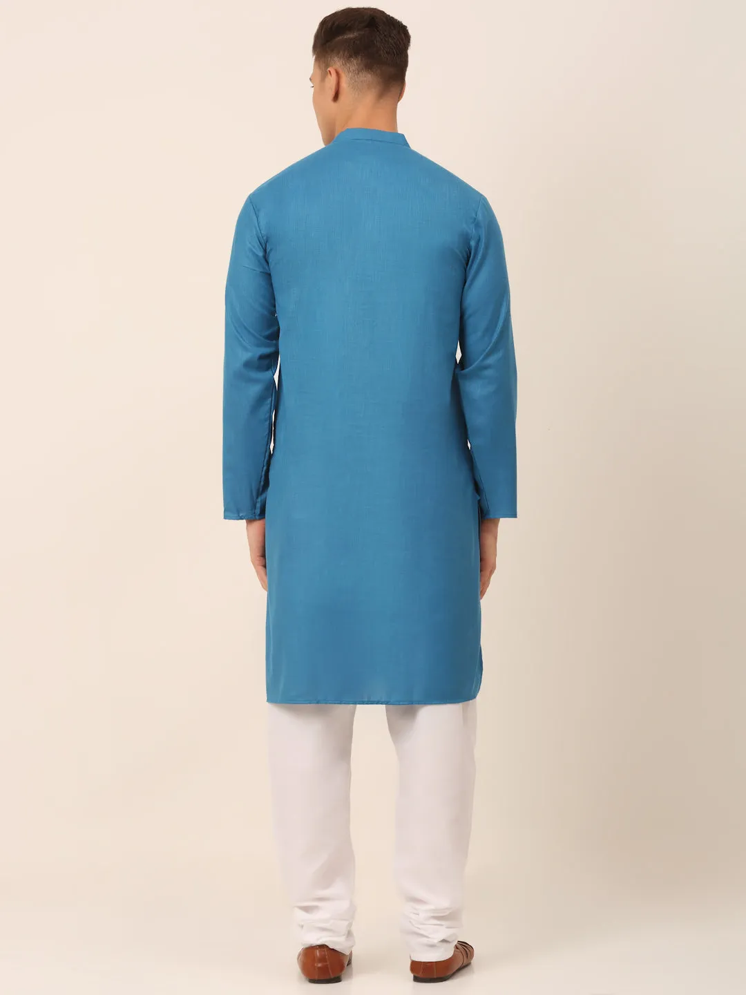 Men'S Cotton Embroidered Kurta Pajama Sets