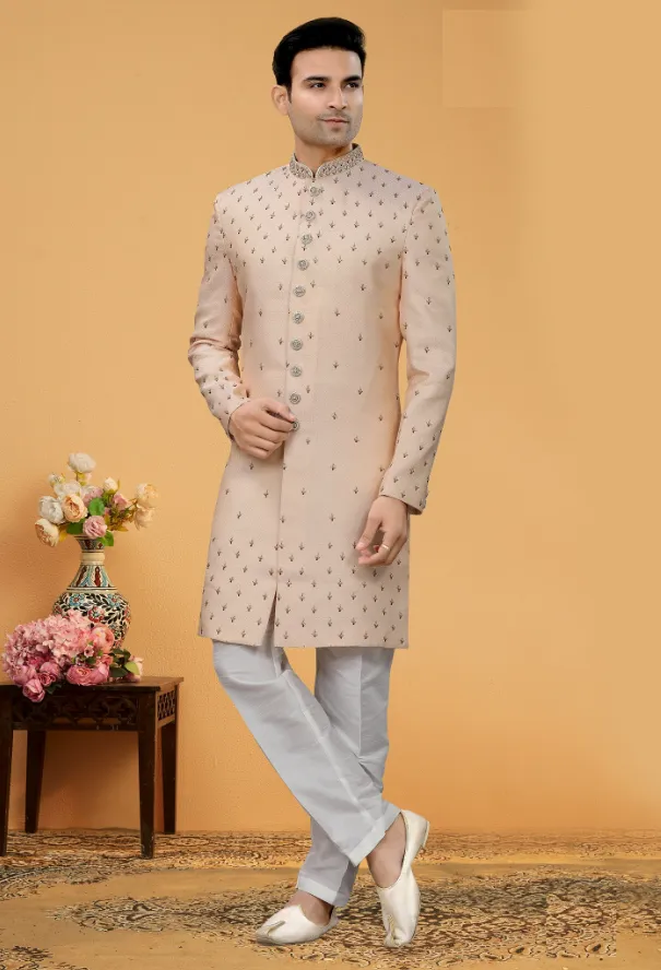 Men's Pink Indo-Western Collection - Dwija Fashion