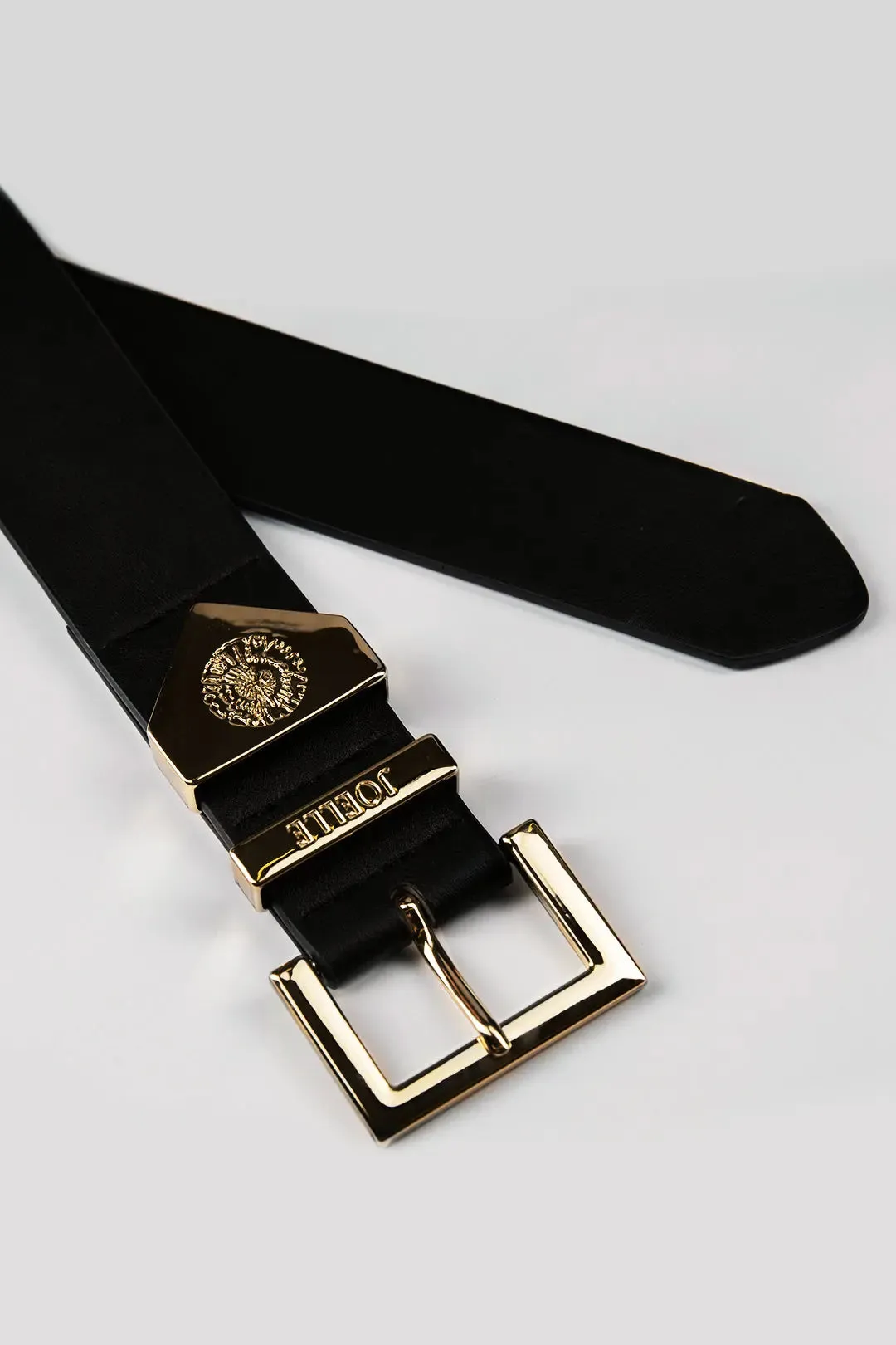 Muriel | Ceinture noire avec détails or