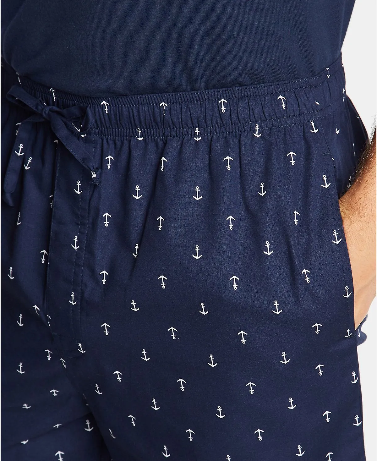 Nautica Men's Anchor Print Cotton Pajama Shorts
