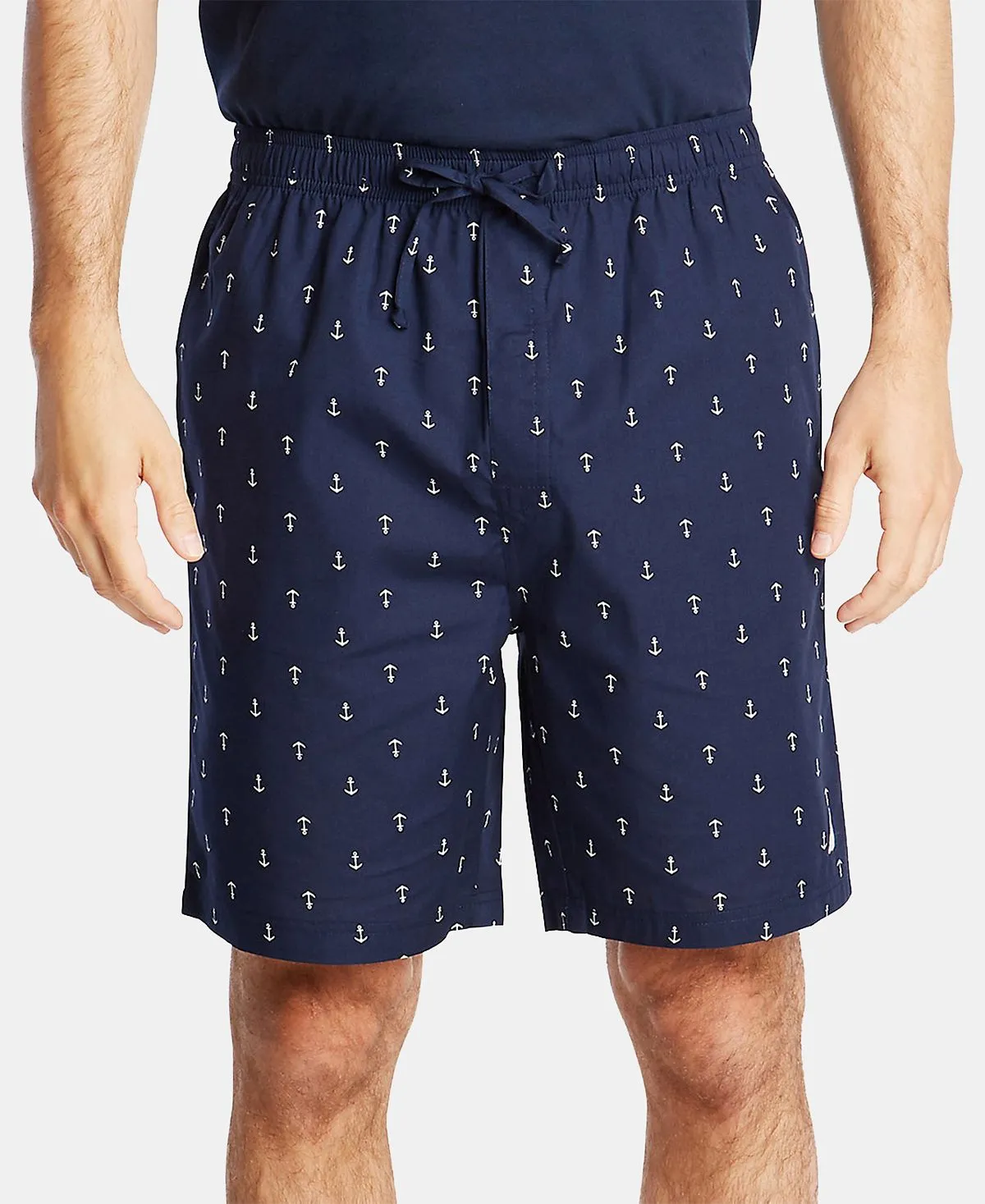 Nautica Men's Anchor Print Cotton Pajama Shorts