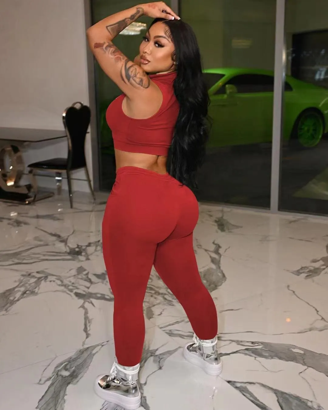 New Arrival Solid Color Casual Tracksuit Zippers sleeveless vest long Pant Two Piece Set Suit spring sweatsuits for women