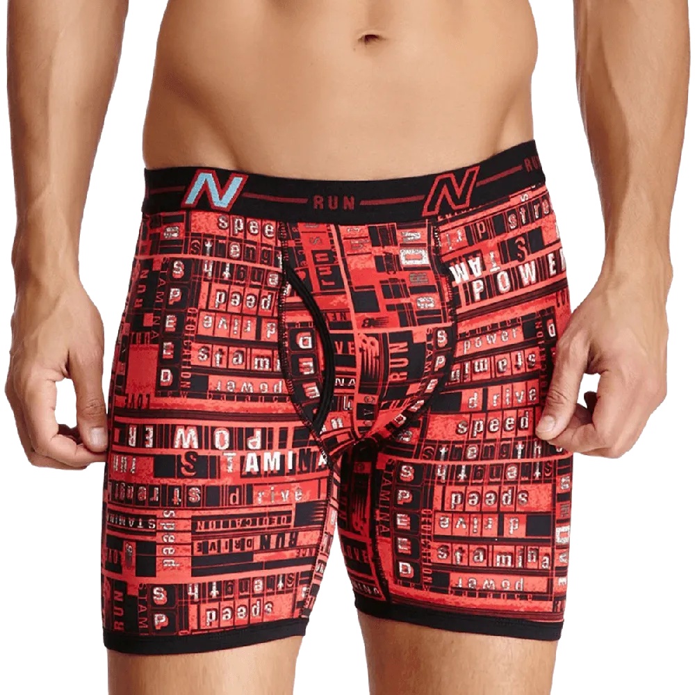 New Balance Men's athletic Active Performance Boxer Briefs Photoprint Colors