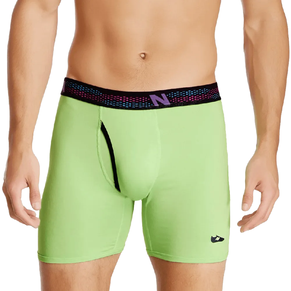 New Balance Men's athletic Active Performance Boxer Briefs Photoprint Colors