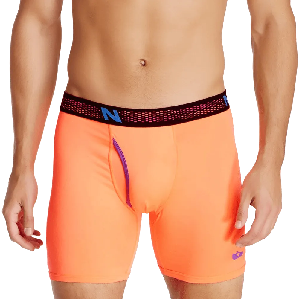 New Balance Men's athletic Active Performance Boxer Briefs Photoprint Colors