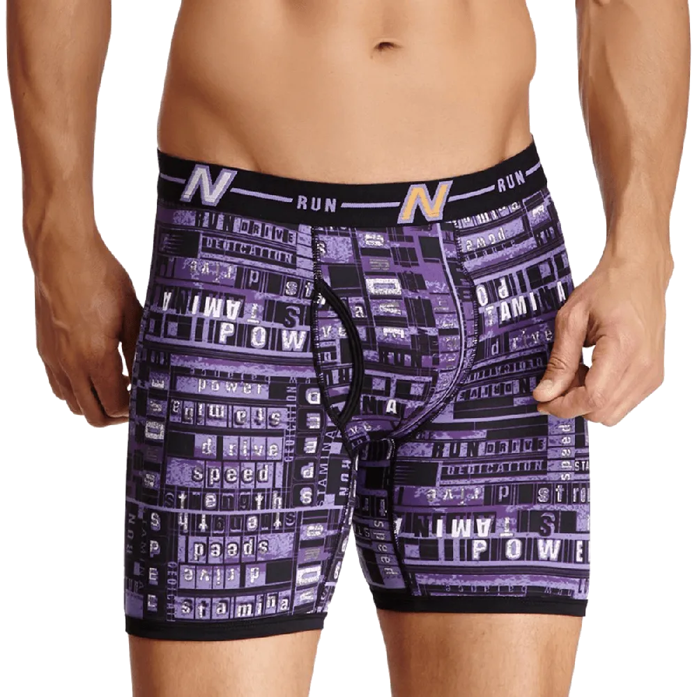 New Balance Men's athletic Active Performance Boxer Briefs Photoprint Colors