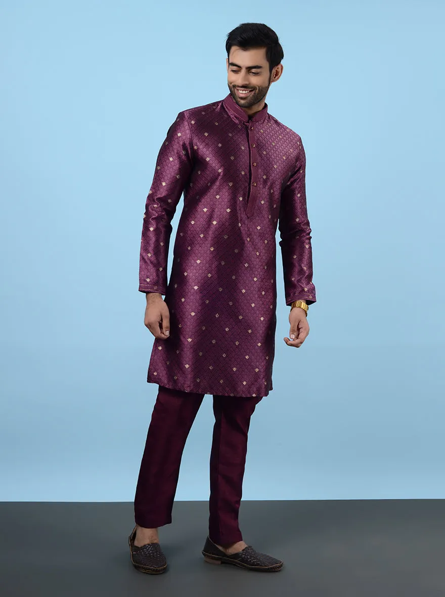 Onion Wine Kurta Pajama | Azania