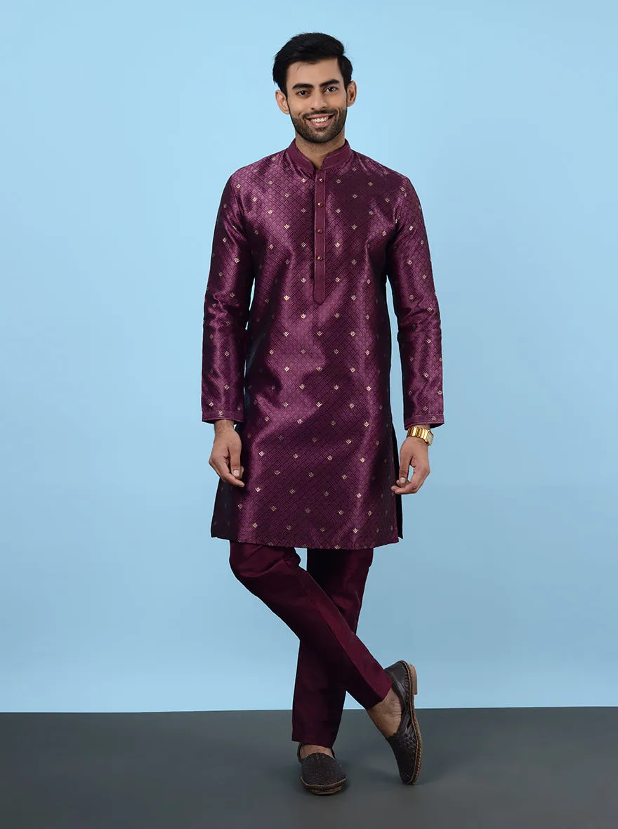 Onion Wine Kurta Pajama | Azania