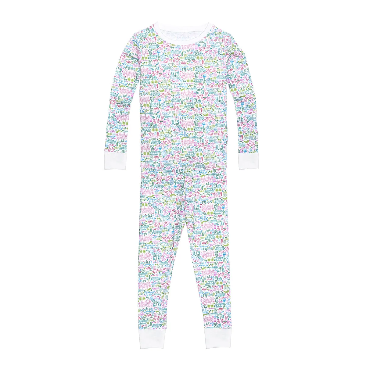 Palm Beach Two Piece Kids Pajamas
