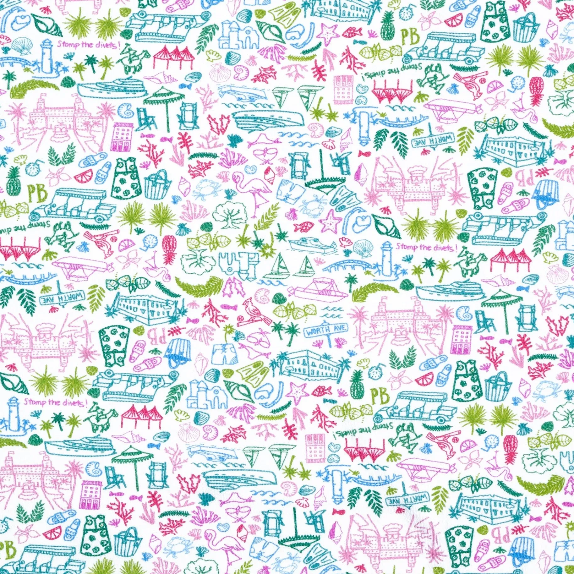 Palm Beach Two Piece Kids Pajamas