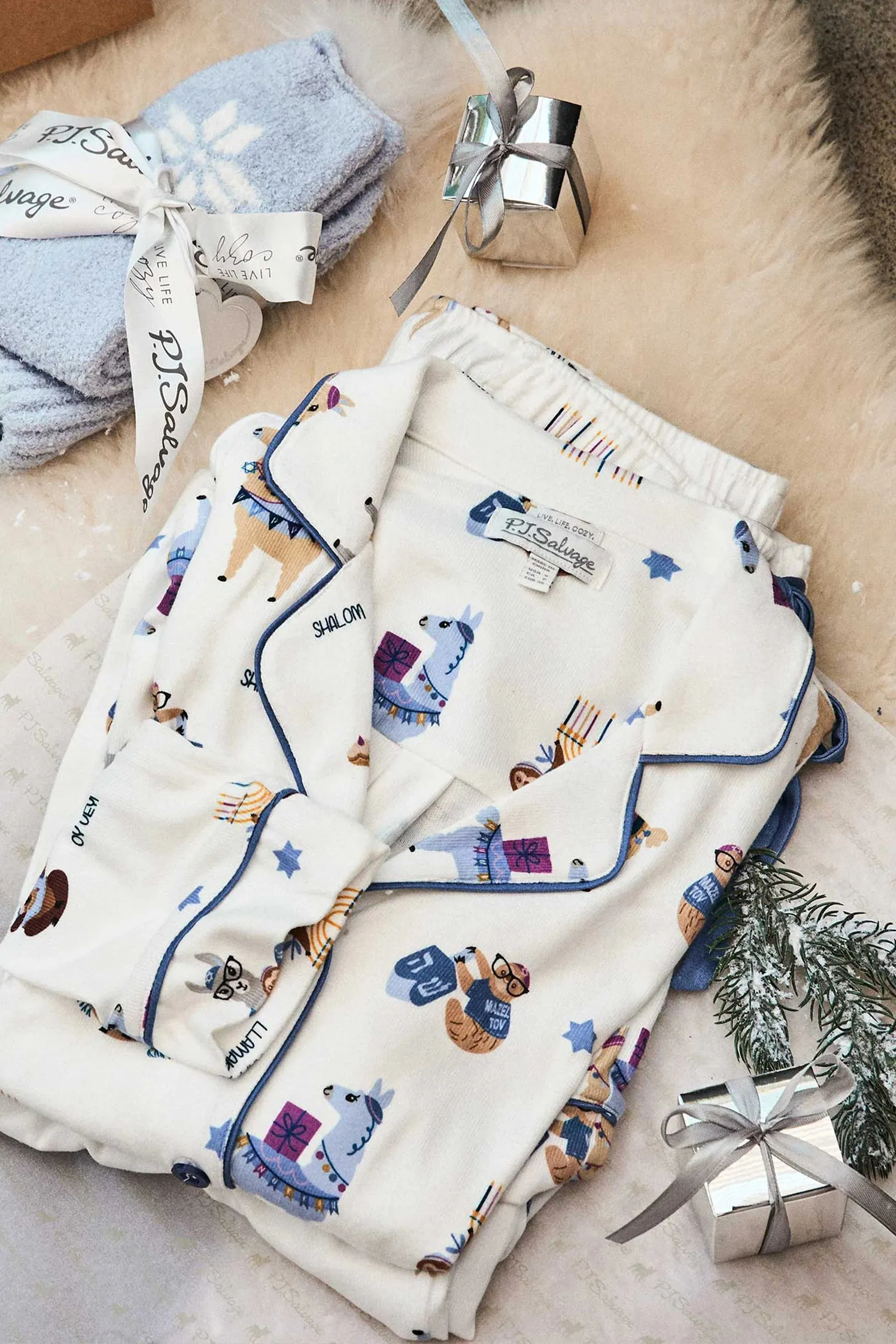 PJ Salvage Happy Llamakkah Pajama Set