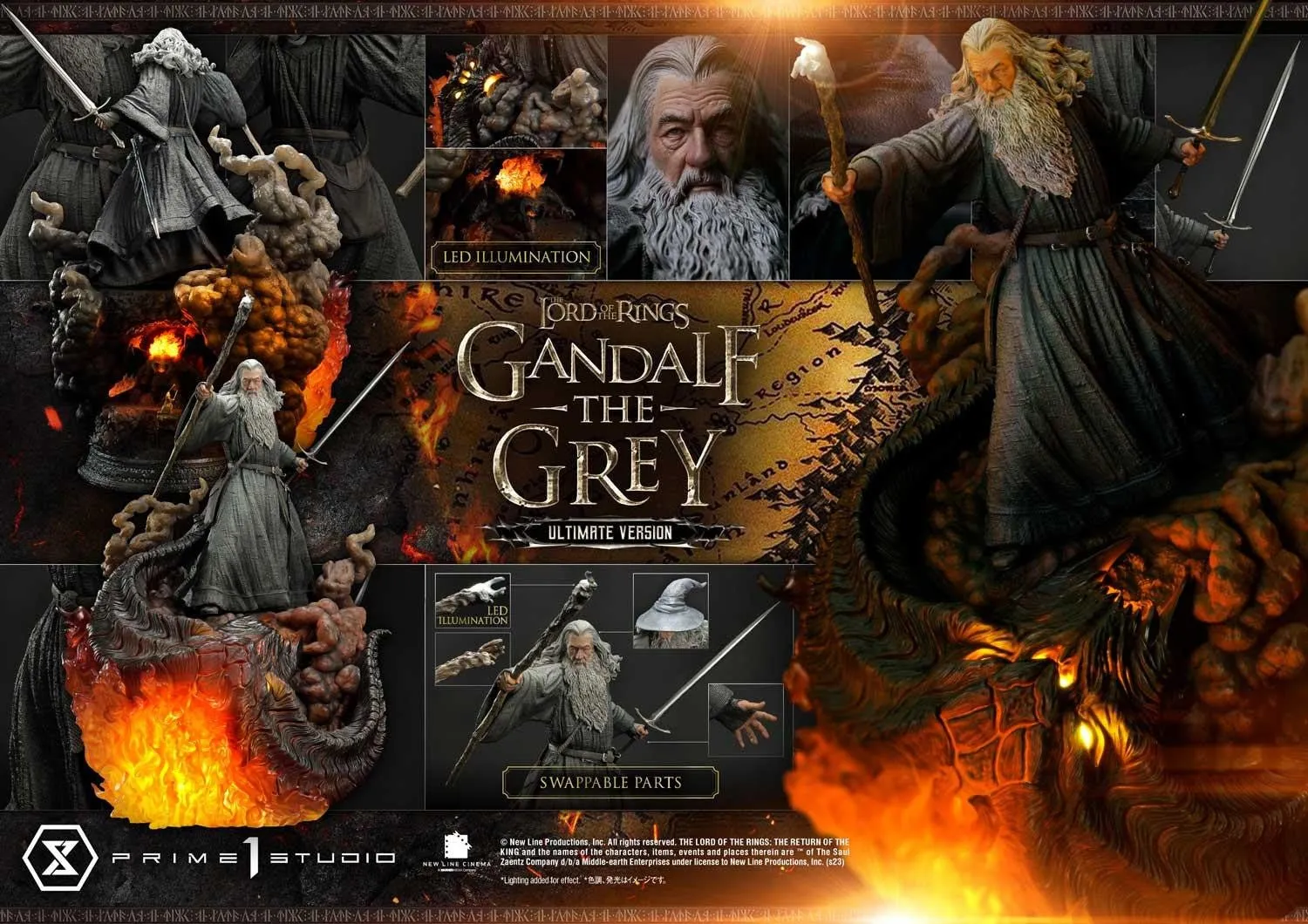 PRE-ORDER: Prime 1 Studio Premium Masterline The Lord of the Rings (Film) Gandalf the Grey Ultimate Version 1:4 Scale Statue