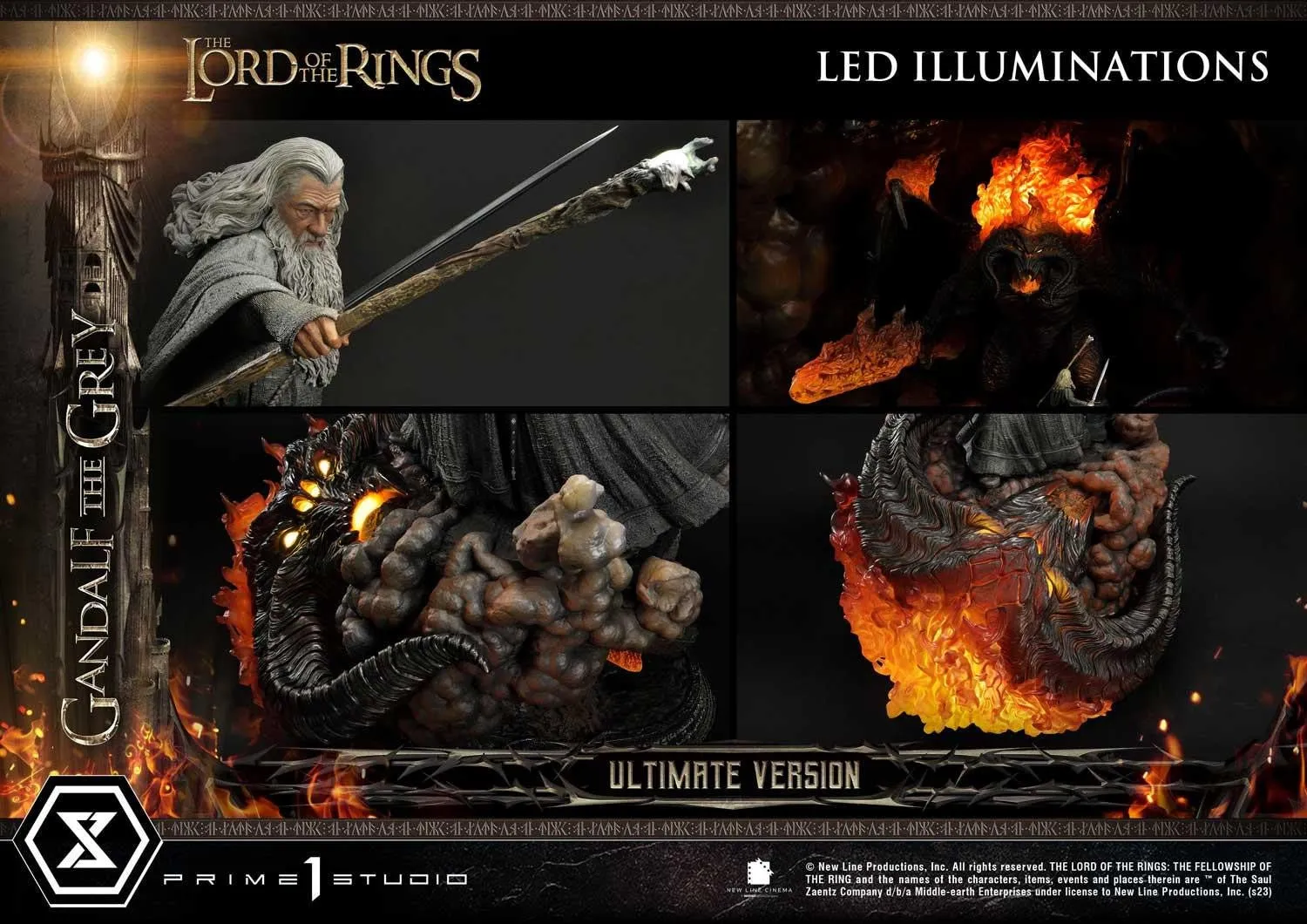 PRE-ORDER: Prime 1 Studio Premium Masterline The Lord of the Rings (Film) Gandalf the Grey Ultimate Version 1:4 Scale Statue