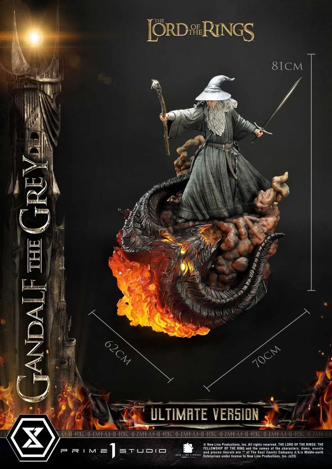 PRE-ORDER: Prime 1 Studio Premium Masterline The Lord of the Rings (Film) Gandalf the Grey Ultimate Version 1:4 Scale Statue