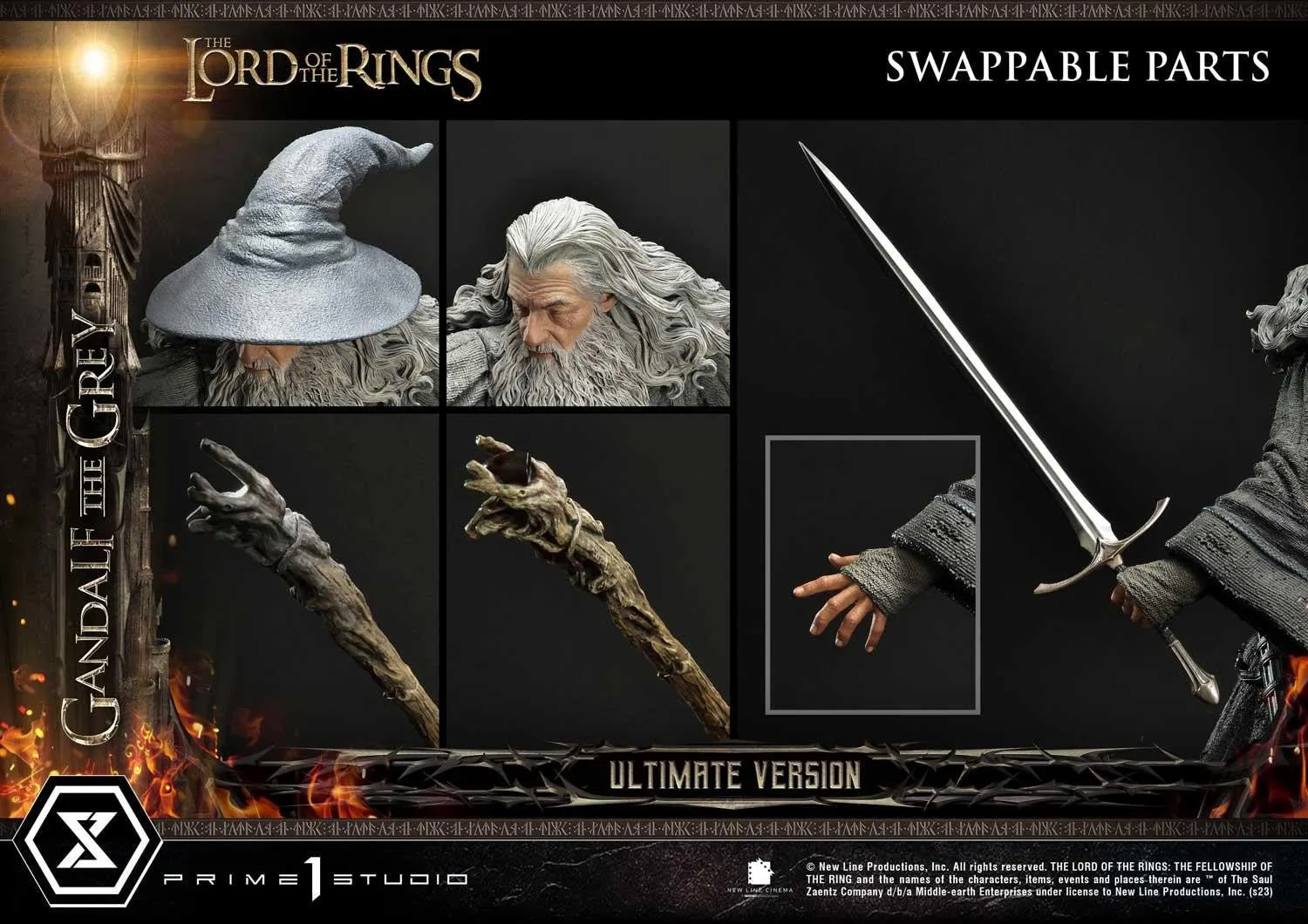 PRE-ORDER: Prime 1 Studio Premium Masterline The Lord of the Rings (Film) Gandalf the Grey Ultimate Version 1:4 Scale Statue